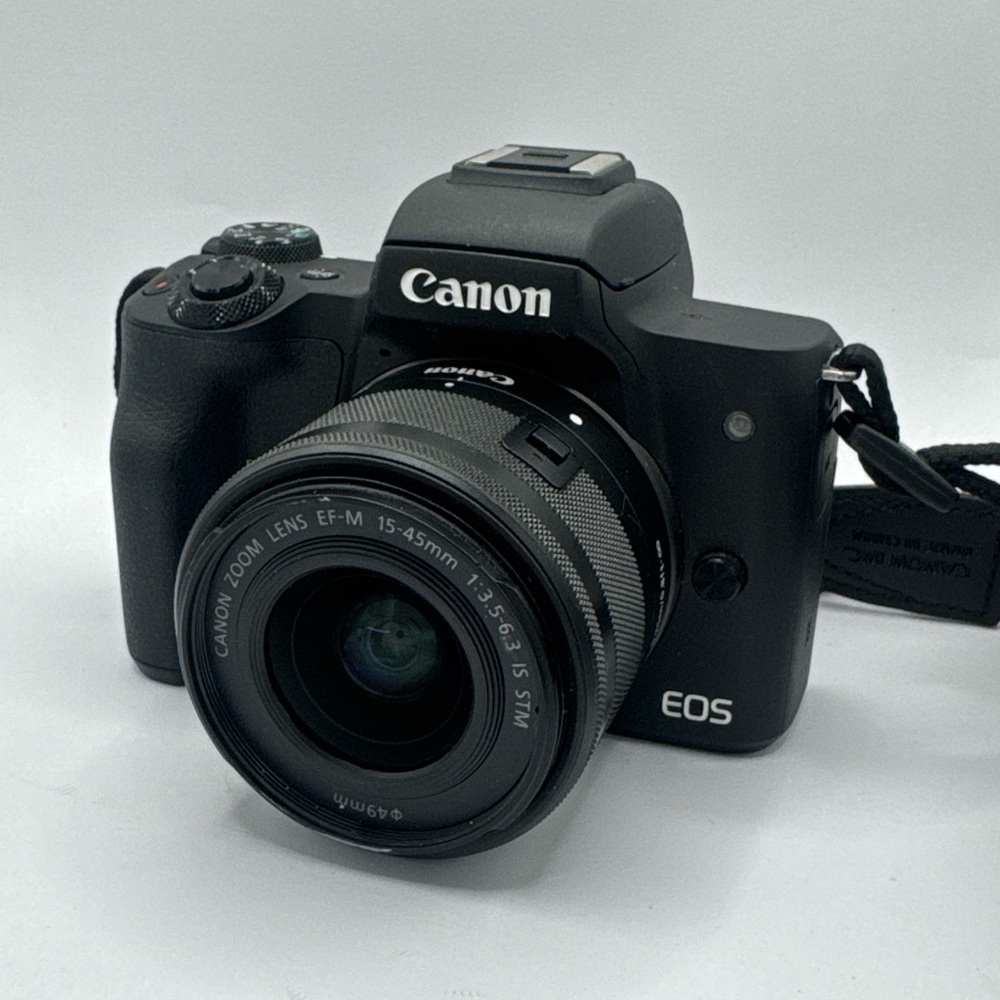 -SOLD- Canon EOS M50 with 15-45mm lens, 2 batteries, charger and camera bag